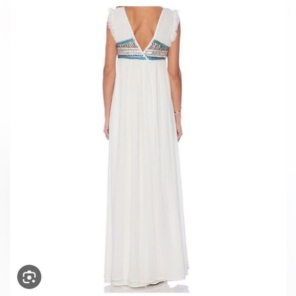 TULAROSA x REVOLVE Stella Dress in Ivory SIZE S NWOT Retail 278.00 BEADS IN TACT - Picture 2 of 14